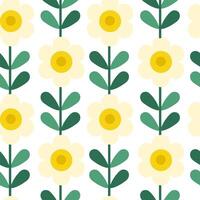 Seamles pattern with chamomile. vector