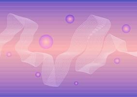 Abstract Ribbon of Light A flowing ribbon of light and ethereal spheres float against a soft, gradient background, invoking a sense of movement and calm. vector