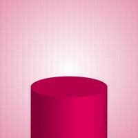 modern 3d pink studio stage backdrop presentation vector