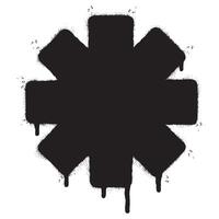 Spray Painted Graffiti asterisk icon isolated on white background . vector