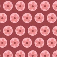 WebSimple minimalist pattern with flower and circles. Hand draw seamless floral texture for fabric, wrapping, textile, vector