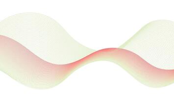 Colorful Gradient Waves in Red and Green on White Canvas vector