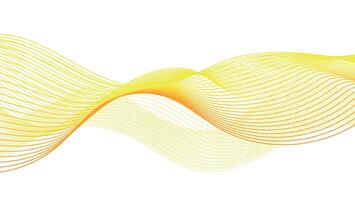 Abstract Flowing Wave Motion in Yellow and Orange Gradient vector