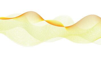 Abstract Wavy Lines in Yellow and Orange Gradient vector