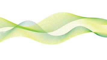 Abstract Green and Yellow Wavy Line Background vector