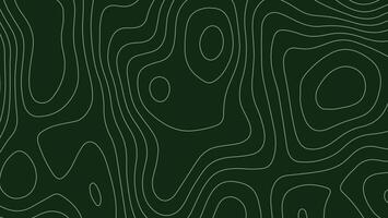 Abstract Topographic Map Background in Dark Green Tones vector