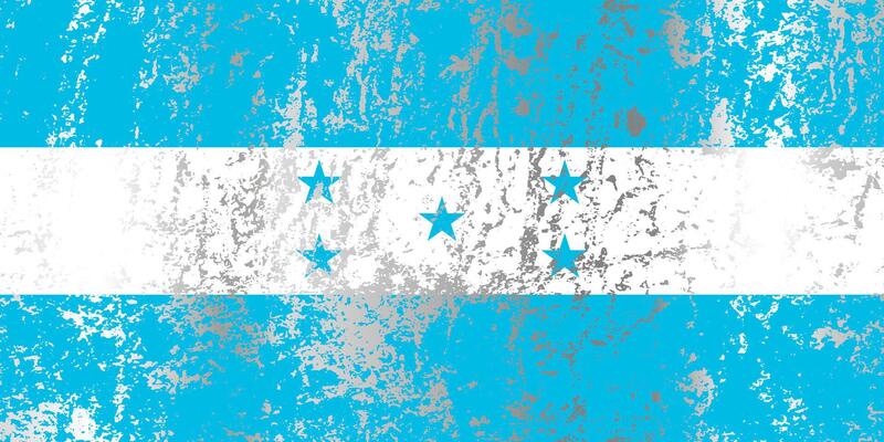 Honduras flag with grunge effect.