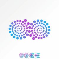 rotation spiral circle dot small to big spectrum illusion geometric twist art vector