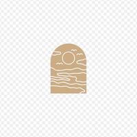 A door with a sun and clouds on it vector