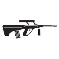 Sniper rifle icon. Simple illustration of sniper rifle icon for web vector