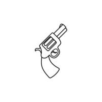 Revolver icon. Element of revolver icon for mobile concept and web apps. Thin line Revolver icon can be used for web and mobile. Premium icon on white background vector