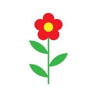 Flower flat icon isolated on white background for web and mobile app design. Garden symbol. vector