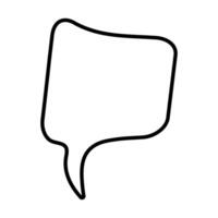 speech bubble message isolated icon illustration designiconic line art style. Text sign. vector