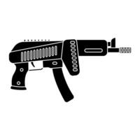 Submachine gun icon. Simple illustration of machine gun icon for web vector