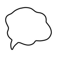 speech bubble message isolated icon illustration designicon line style black and white vector