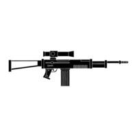 Machine gun icon. Simple illustration of machine gun icon for web. vector