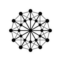 Intricate Geometric Network Design Perfect for Technology, Data, and Creative Concepts in Modern Visual Communication vector