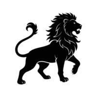 Fierce Lion Profile Perfect for Strength, Power, and Wildlife Themes, Ideal for Animal and Nature Illustrations vector