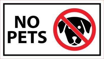 No Pets Allowed Sign with Red Circle and Dog Icon Symbolizing Pet Restrictions in Public Areas vector