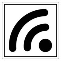 Black and White Symbol of Wireless Connectivity Signal Waves Icon Design vector