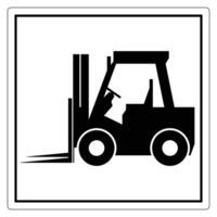 Black and White Silhouette of a Forklift with Operator Inside on a Construction Site vector