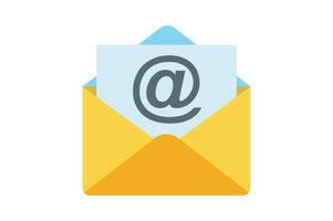 Open Mail Message Icon, email inbox notification icon, online messaging inbox, envelope mail inbox, email notification vector