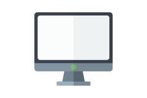 Minimalist Computer Monitor Icon Design, computer monitor icon, desktop monitor flat icon, computer display , digital screen vector