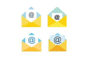 Mail Message Inbox Icon Sets, email inbox notification icon, online messaging inbox, envelope mail inbox, email notification vector