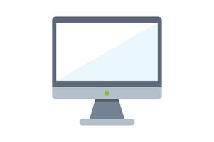 Computer Monitor Icon for Digital Art, computer monitor icon, desktop monitor flat icon, computer display , digital screen vector