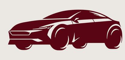 A car icon on a grey background vector