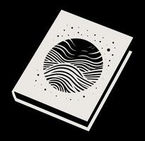A book with a wave pattern on it vector