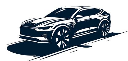 An illustration of a suv on a white background vector