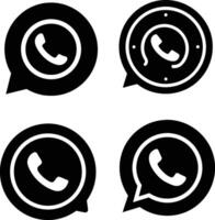 set of Call icons vector