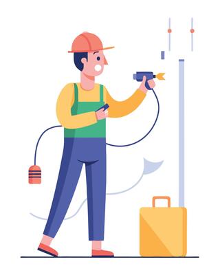 Adjusting electrical lamp during home renovation