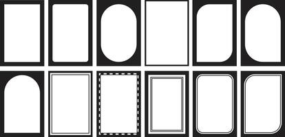Collection of various decorative frames and borders for design elements vector