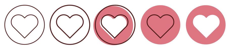 Print Heart icon. Like notification icon. Social network app icon. vector