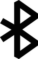 A Simple Bluetooth Sign Icon Illustration on White Background vector