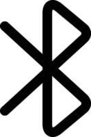 A Simple Bluetooth Sign Icon Illustration in White Background. vector