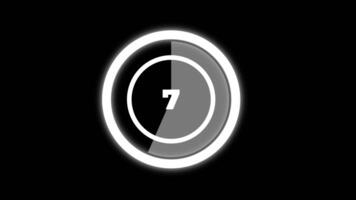 A futuristic circular timer displaying a countdown, symbolizing time management and efficiency. video