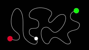 A minimalist maze path with points, symbolizing complexity, decision-making, strategic thinking, routes, problem-solving, and guided movement. video