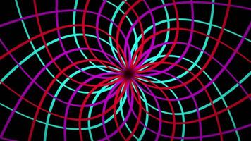 A complex and colorful geometric pattern resembling a digital web, symbolizing connectivity and modern design. video