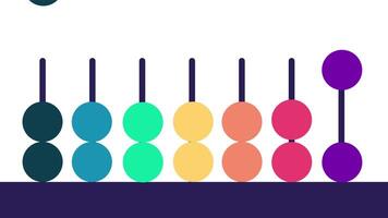 A colorful bead counting frame, symbolizing education, learning, and traditional numerical methods. video