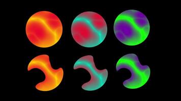 A collection of colorful abstract orbs, representing fluidity, artistic expression, modern design, vibrant visuals, and creative digital aesthetics. video