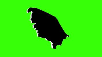 green screen 3d map of Sankt Pantaleon-Erla in austria video