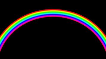 Realistic rainbow element motion graphics 4k animation on alpha channel transparent background video