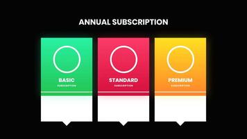 The annual subscription button is shown on a black background video