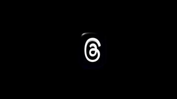 Threads app icon animation on a transparent background video