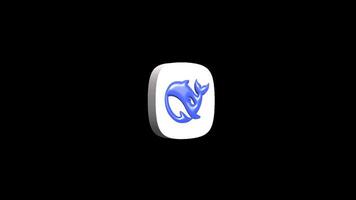 DeepSeek app icon animation on a transparent background video