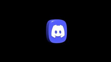 Discord app icon animation on a transparent background video