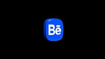 Behance app icon animation on a transparent background video